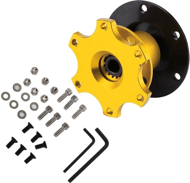Zoternen - Ymiko Schnellspann-Lenkradnabenadapter, universeller 6-Loch-Lenkradnabenadapter, Rennadapter-Schnellspann-Bos...