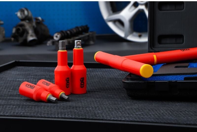 Bgs Technic - VDE-Bit-Einsatz-Satz Antrieb Innenvierkant 10 mm (3/8') / 12,5 mm (1/2') Innensechskant 4 - 10 mm 10-tlg.