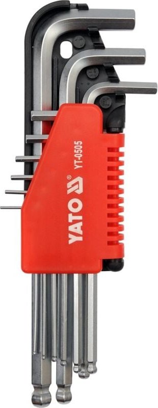 Yato - Sechskant-Inbusschlüssel, Kugel 1,5-10, 9-tlg. YT-0505