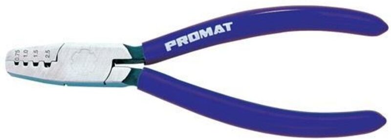 Aderendhülsenzange Gesamtlänge 145 mm 0,25 - 2,5 (awg 23 - 13) mm² poliert Kunststoffüberzug