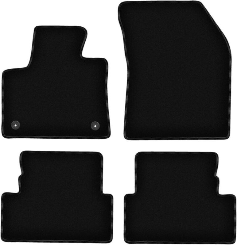 BASIC schwarze Veloursmatten für: Peugeot 3008 II Crossover (2016-)