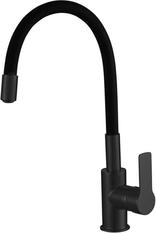Aqualine - Lore - Spültischarmatur mit flexiblem Arm, schwarz matt 1106-70B
