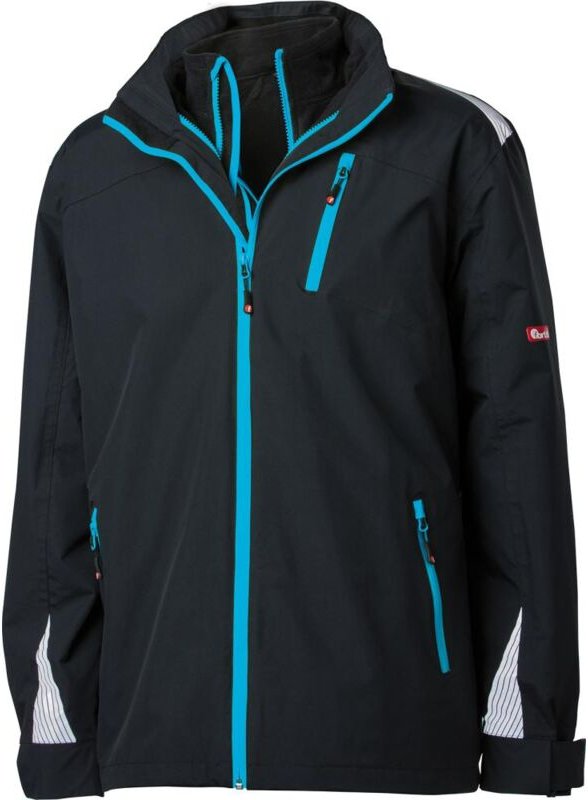 3-in-1Jacke 24, schw./türkis,Gr.3XL - Fortis