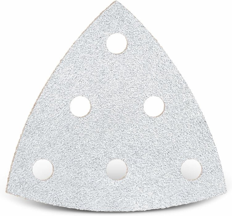 White Klett-Schleifblätter, 93 mm, 6-Loch, f. Deltaschleifer, Normalkorund (50 Stk.) K120 - Menzer