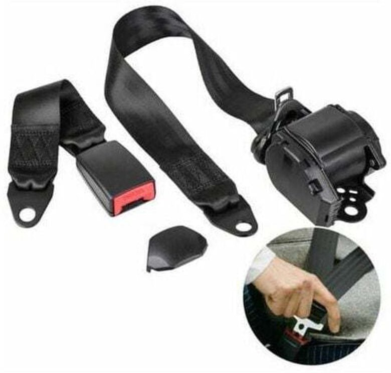 KZQ Verstellbarer 3-Punkt-Sicherheitsgurt, Universal-Auto-Sicherheitsgurt, automatischer Teleskop-Sicherheitsgurt für LK...