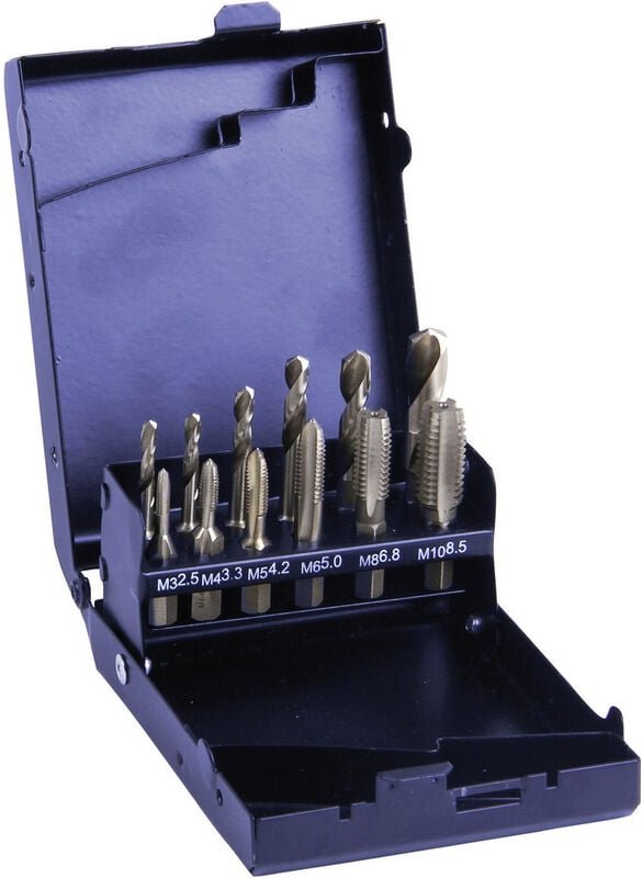 Eventus By Exact - 70419 Einschnittgewindebohrer-Set 12teilig metrisch Rechtsschneidend hss 1 Set