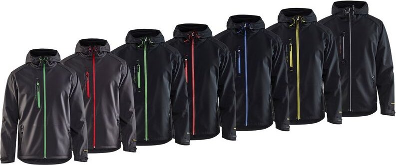 Blaklader - 4949 Wasserdichte Softshelljacke - xl - Schwarz / Rot