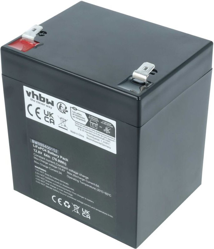 1x Akku kompatibel mit apc Smart-UPS rt SURTD5000XLI, xl SUM48RMXLBP2U Lautsprecher Boxen Speaker (6 Ah, 12,8 v, LiFePO4...