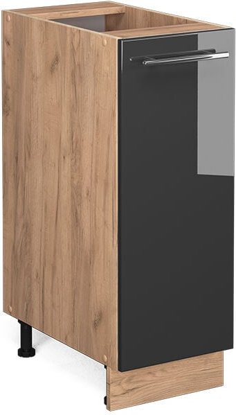 Vicco - Küchenschränke Fame-Line, Anthrazit Hochglanz, 30 cm ohne Arbeitsplatte