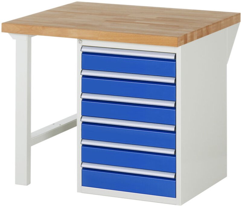 Werkbank 7516A1, B1000xT900xH890mm, 6x Schublade-TA - RAU