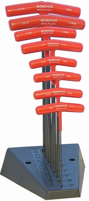 Satz mit 8 metrischen T-Schlüsseln 2-10mm Bondhus 13189