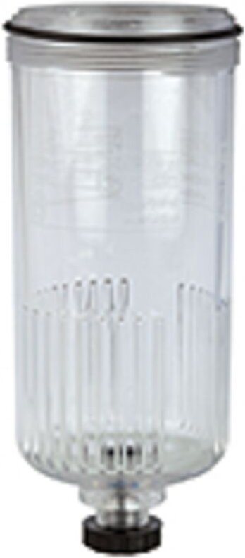 Polycarbonatbehälter, inkl. O-Ring, halbautom. Ablassventil, bg 3 - Riegler