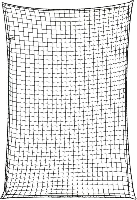 Anhängernetz mit Gummiseil Schwarz 2,2x1,5 m pp Vidaxl