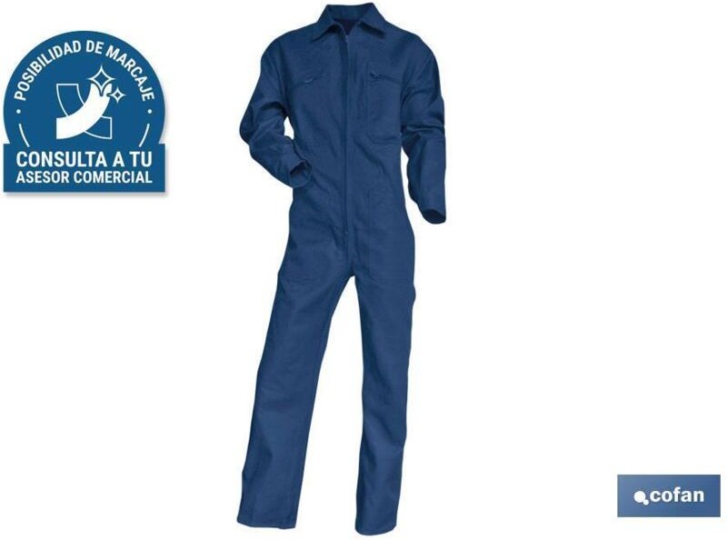 Arbeitsoverall mit sechs Taschen, Modell „Tesla“, Größe XXL, 65 % Polyester und 35 % Baumwolle, Marineblau