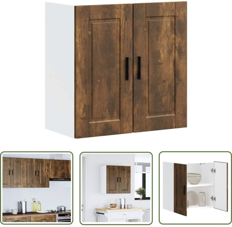 The Living Store - vidaXL Küchen-Hängeschrank Porto Räuchereiche Holzwerkstoff