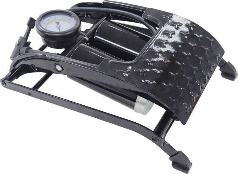 TrendLine Fußluftpumpe Zwei-Zylinder mit Manometer bis 7 bar Pumpen