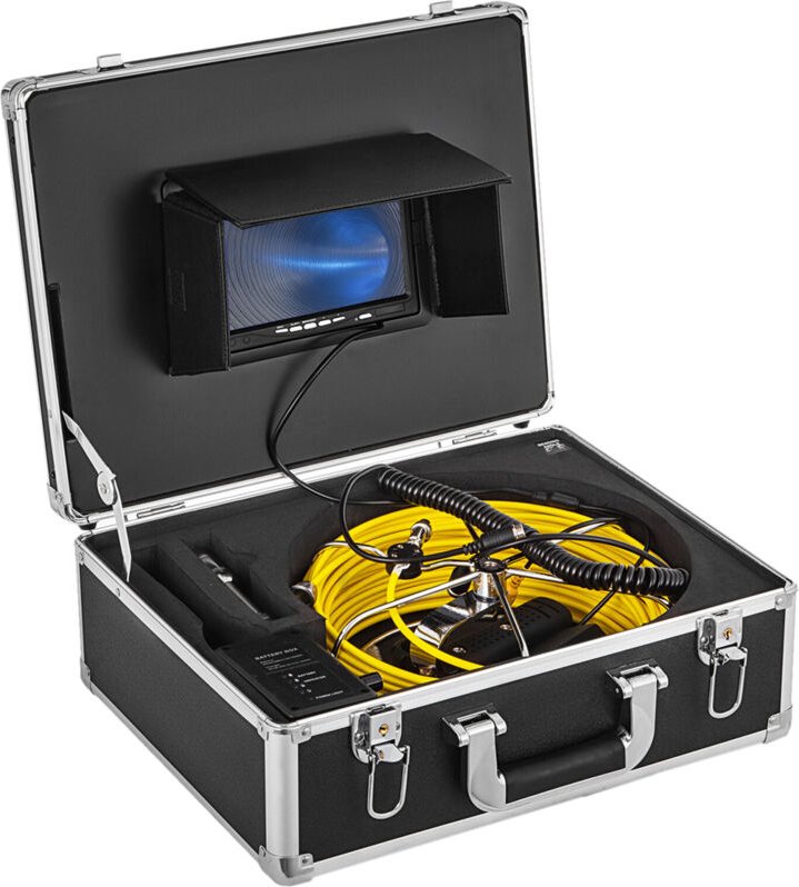 Thumbnail - 20M Kanalisation Inspektion Kamera 9 Zoll lcd dvr Wasserdicht Pipeline Drain Kit - Mophorn