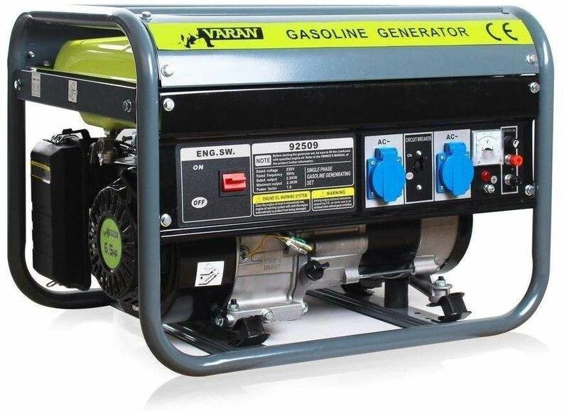 Varan Motors - 92509 Benzin Generator Set 2200W 2 x 230V 1 x 12V elektrischer Generator