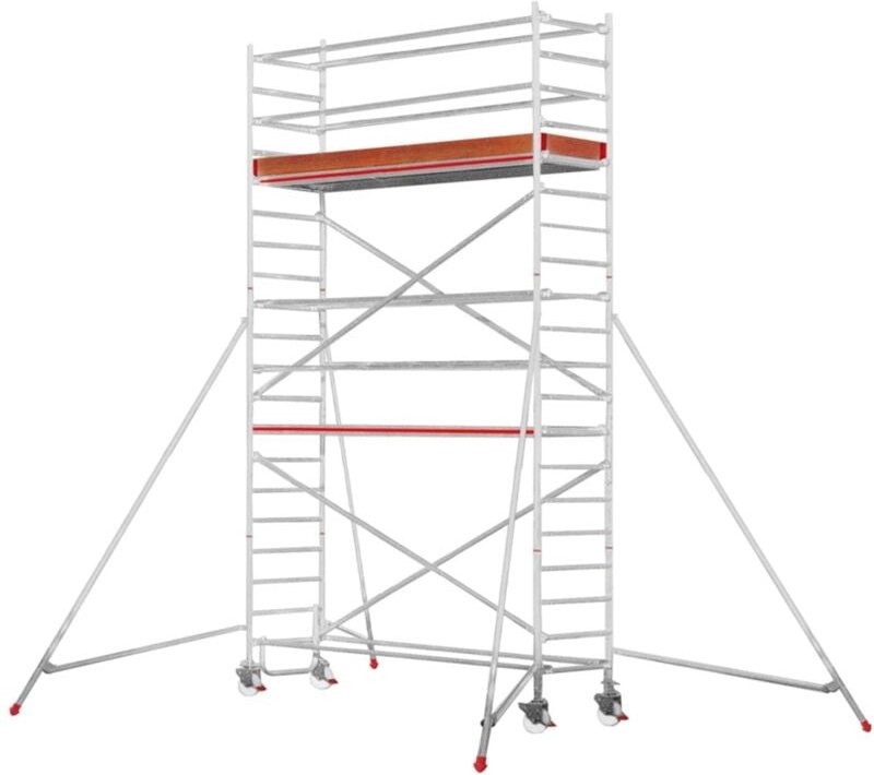 Fahrgerüst mit Ausleger, Bühnenlänge 2,95 m, Rahmenteilbreite 0,80 m, Reichhöhe 6,40 m - Hymer