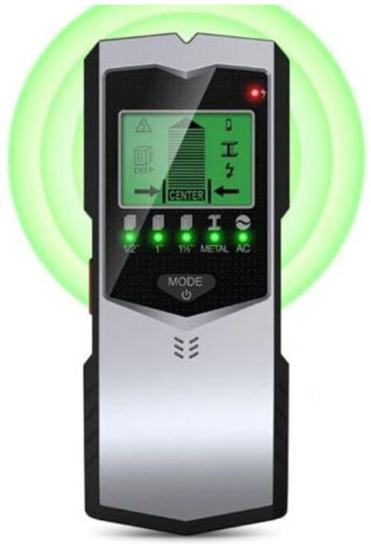 Gabrielle - Kabeldetektor, 5-in-1-Wanddetektor mit LCD-Display, wandmontierter Metalldetektor, Materialdetektor mit Audi...