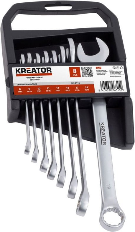 8-teiliges Ringschlüsselsatz von 6 bis 19 mm Kreator