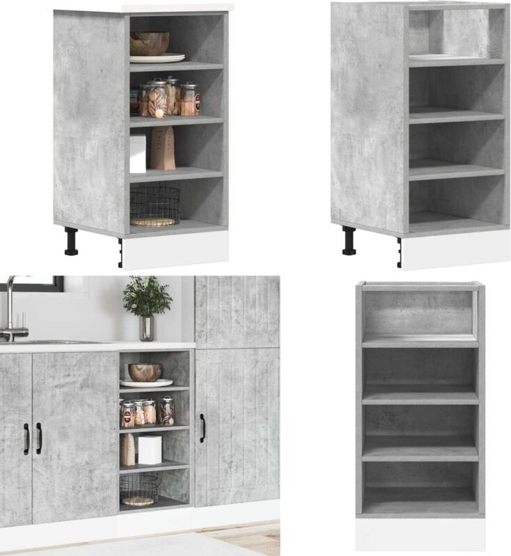 Unterschrank Betongrau 40x44,5x81,5 cm Holzwerkstoff - Vidaxl