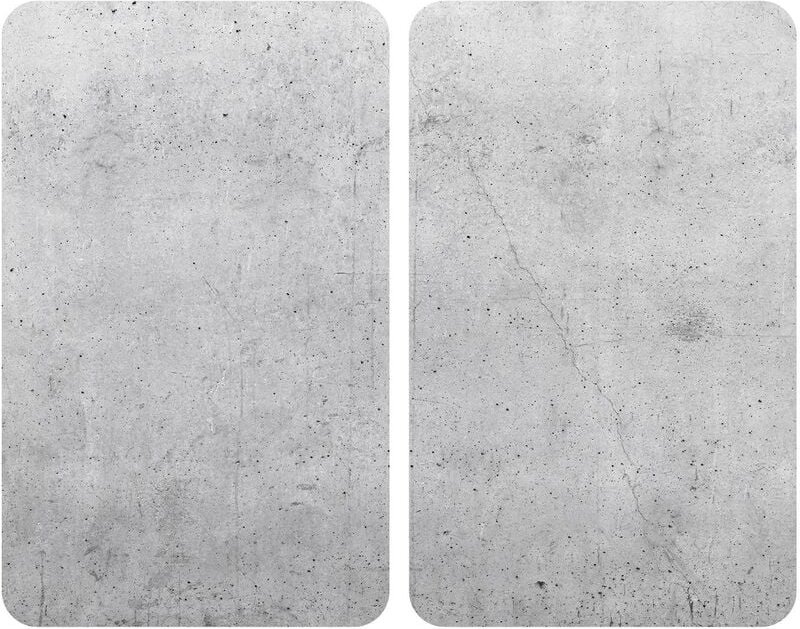 Herdabdeckplatten Beton-Optik, 2er-Set, Glas Wenko