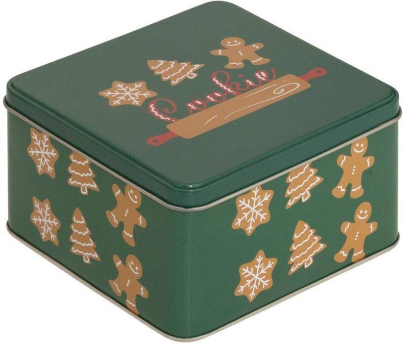 Vorratsdose weihnachten 2,5l quadratisch aus metall - 5five