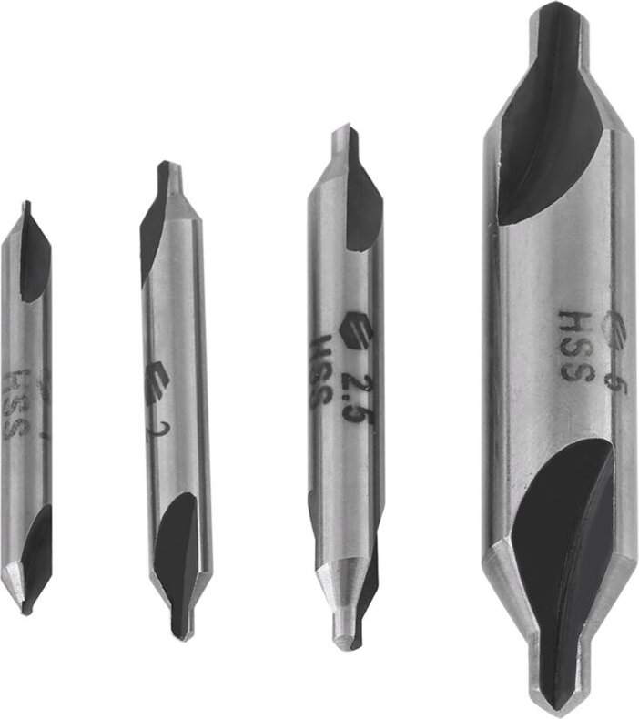 stücke 1/2/2,5/5mm HSS 60 Grad Zentrum Bohrer Bits Zentrum Bohrer Set