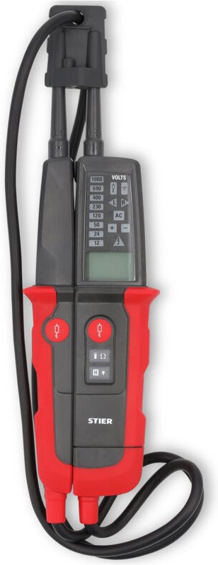 Profi Spannungs- und Durchgangsprüfer, 6V-1000V ac/dc, 2-polig, cat iii 1000V cat iv 600V, 19mm Sonden-TIP-Abstand - Sti...