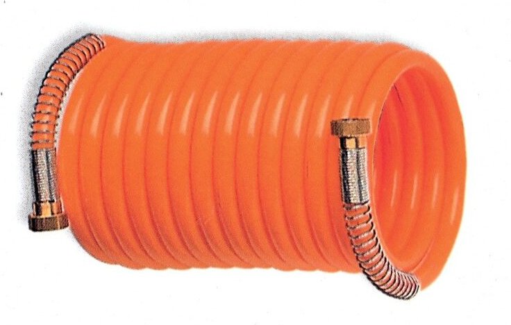 Spiralrohr Aus Polyamid Mit Anschlüssen Mm.8x10 Von Mt.10 Für Druckluft