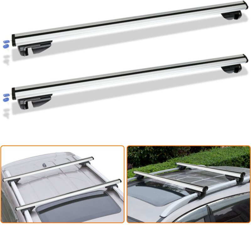 Alu Dachträger Relingträger Universal 124cm Dachgepäckträger Fahrradträger Abschließbar Grundträger 150kg