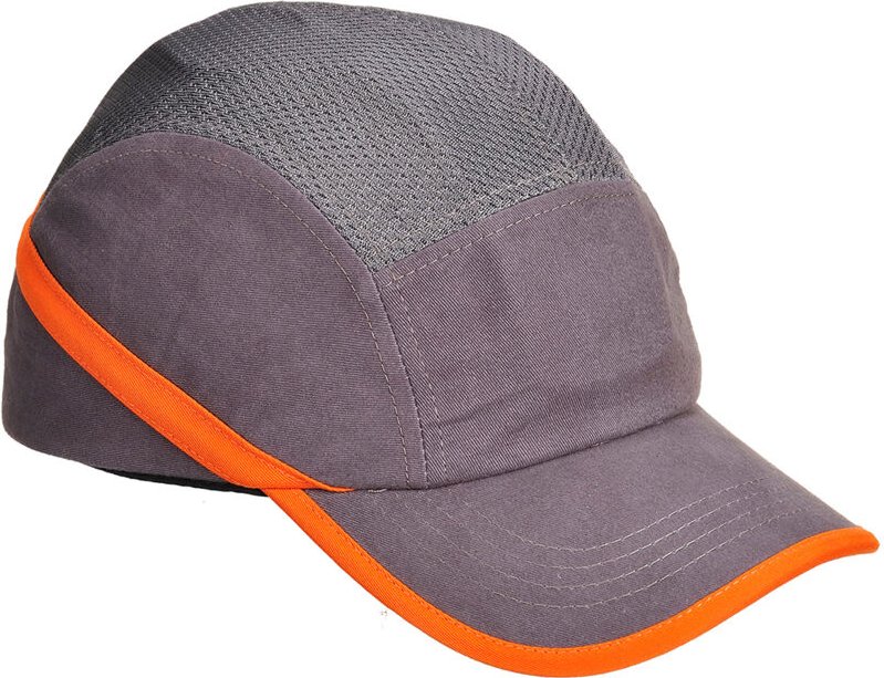 Belüftete Stoßfest-Kappe Grau