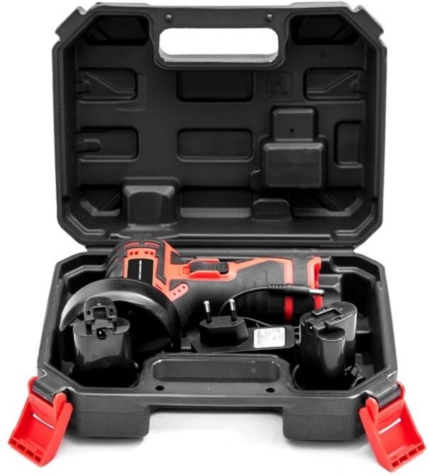 12V 3 Zoll Mini Lithium Batterie Winkelschleifer Trennwerkzeug Handwerkzeug 12000RPM Elektroschleifer (Rot)