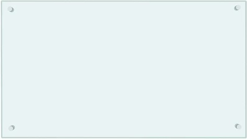 Küchenrückwand Weiß 90x50 cm Hartglas Vidaxl Weiß