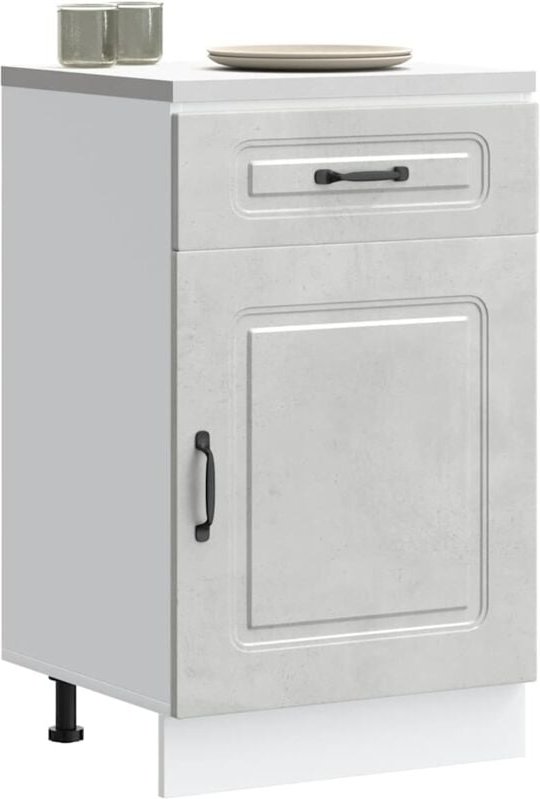 Küchenunterschrank Kalmar Betongrau Holzwerkstoff - Vidaxl
