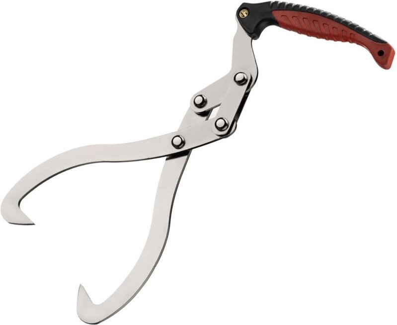 Wiltec Handpackzange mit 30 cm Klauenöffnung bis 100 kg, 44 cm Holzzange aus Stahl zum Heben, Packzange für Rundhölzer b...