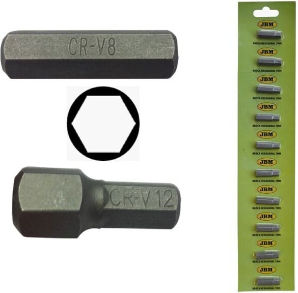 JBM - inbusmaulspitze 8 (hex) 7mm. chrom 13278