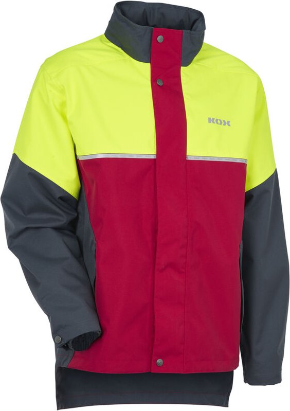 KOX - Regenjacke wasserdicht Aquatex 2.0 Rot/Gelb Größe 46/48