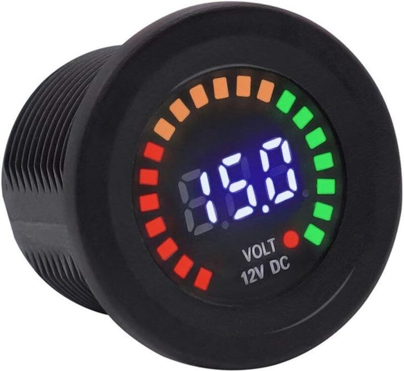 TR Turn Raise 12V Batteriespannung Digitalanzeige Voltmeter für Motorrad Boot Auto