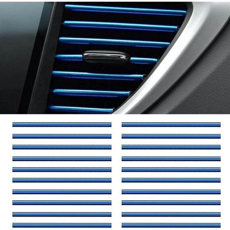 20 Stück Auto-Luftauslass-Dekorationsstreifen, Auto-Dekorationsstreifen, Innenraum-Autozubehör, Dekoration für