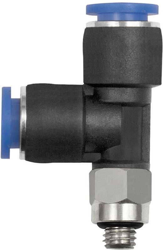 T-Steckverschraubung »Blaue Serie« mini, L-Form, drehbar, g 1/8 - Riegler
