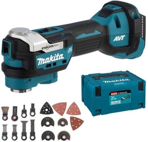 Akku-Multifunktionswerkzeug DTM52ZJX2, 18V + 33-teiliges Zubehör ohne Akku und Lader - Makita