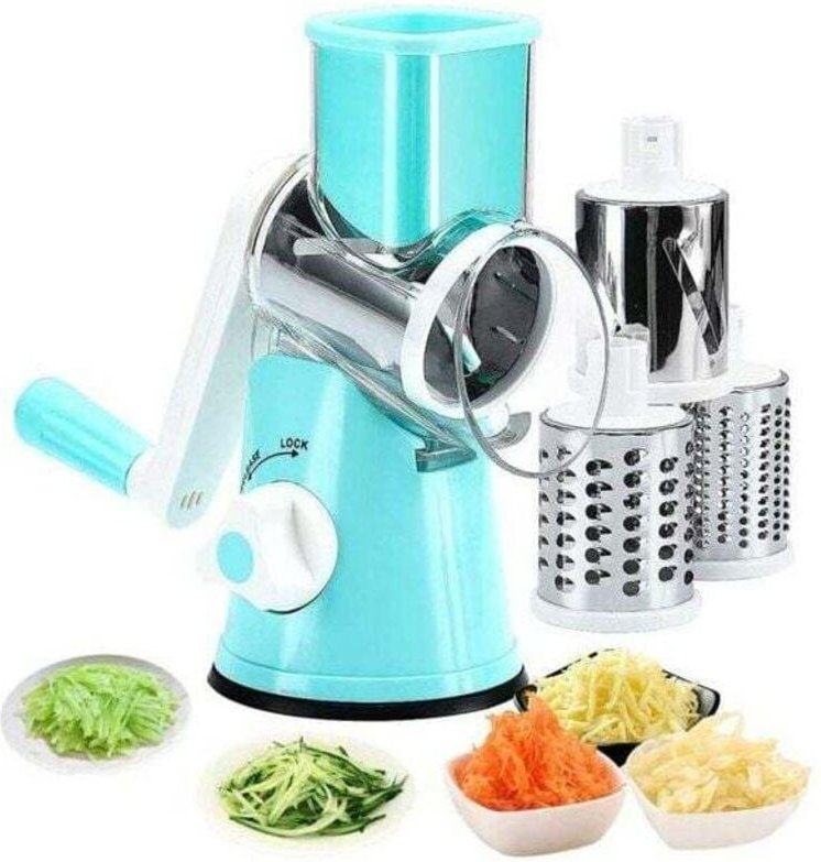 Nazalus-Hot Sale-Manuelle rotierende Käsereibe und Mandolinenschneider für Gemüse, Nüsse, Karotten, Gurken, Zucchini, me...
