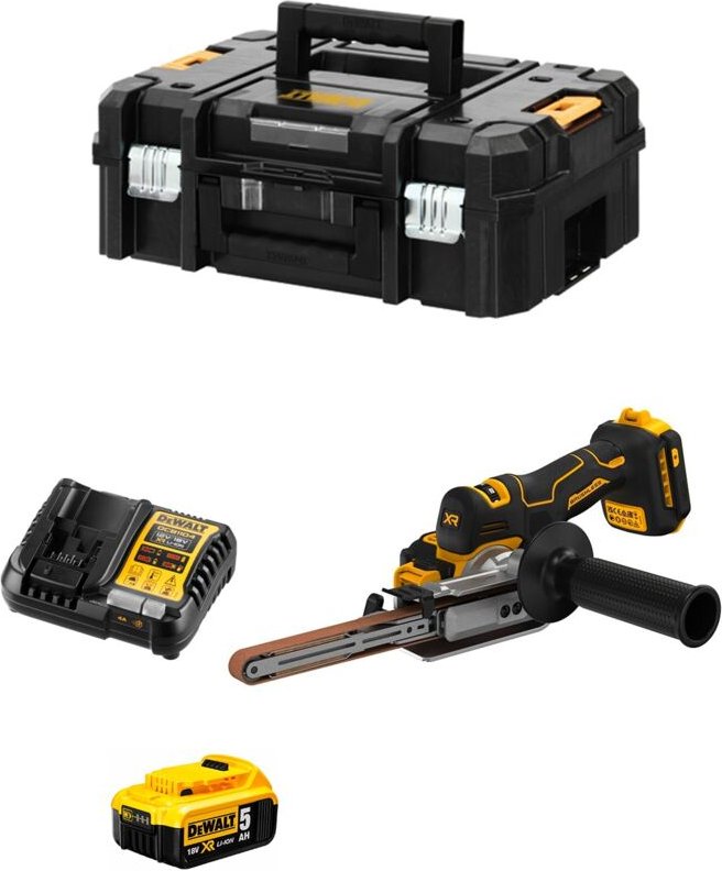 Dewalt - Bandfeile DCM200P1T (1 x 5,0 Ah + DCB1104 + tstak ii)