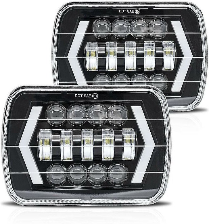 5x7 LED-Scheinwerfer, 100 w 7x6 LED-Scheinwerfer mit Tagfahrlicht, Fern- und Abblendlicht, rechteckig, für Wrangler Xj H...
