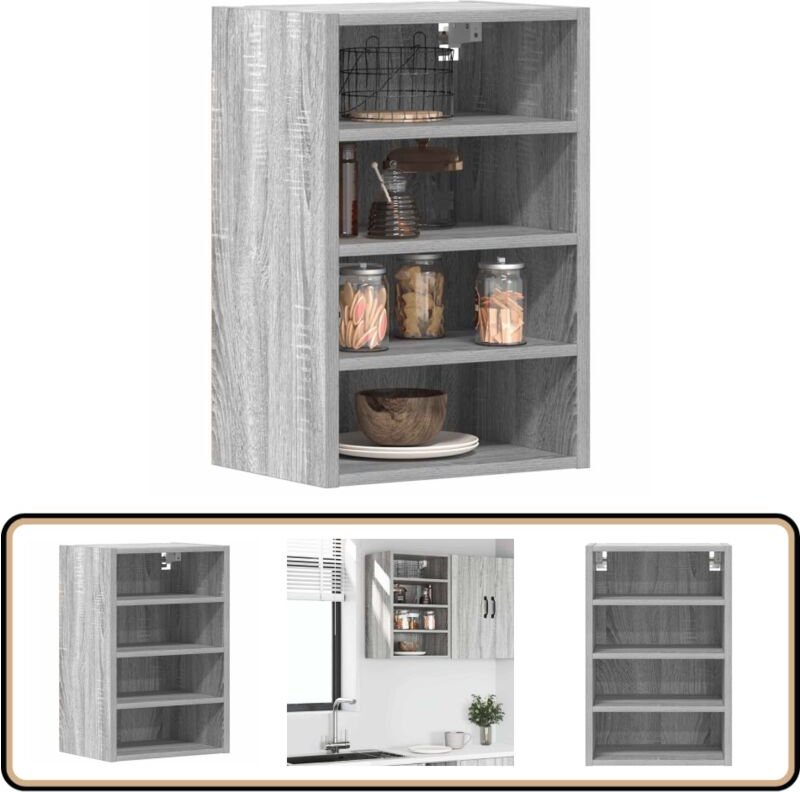 Hängeschrank Grau Sonoma 40x29,5x60 cm Holzwerkstoff - Vidaxl
