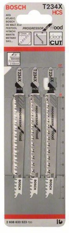 Stichsägeblatt t 234 x Progressor for Wood - Bosch