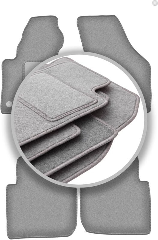 Graue Autofußmatten für: Volkswagen Passat B6/B7 USA Limousine, Kombi (2005-2014)
