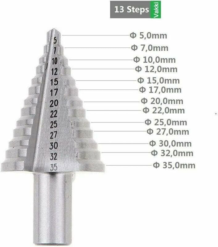 Gabrielle - HSS-Senkbohrer, konischer Doppelschlitz-Senker (5 mm–35 mm) mit Titanbeschichtung, massiv, perfekt für Schra...
